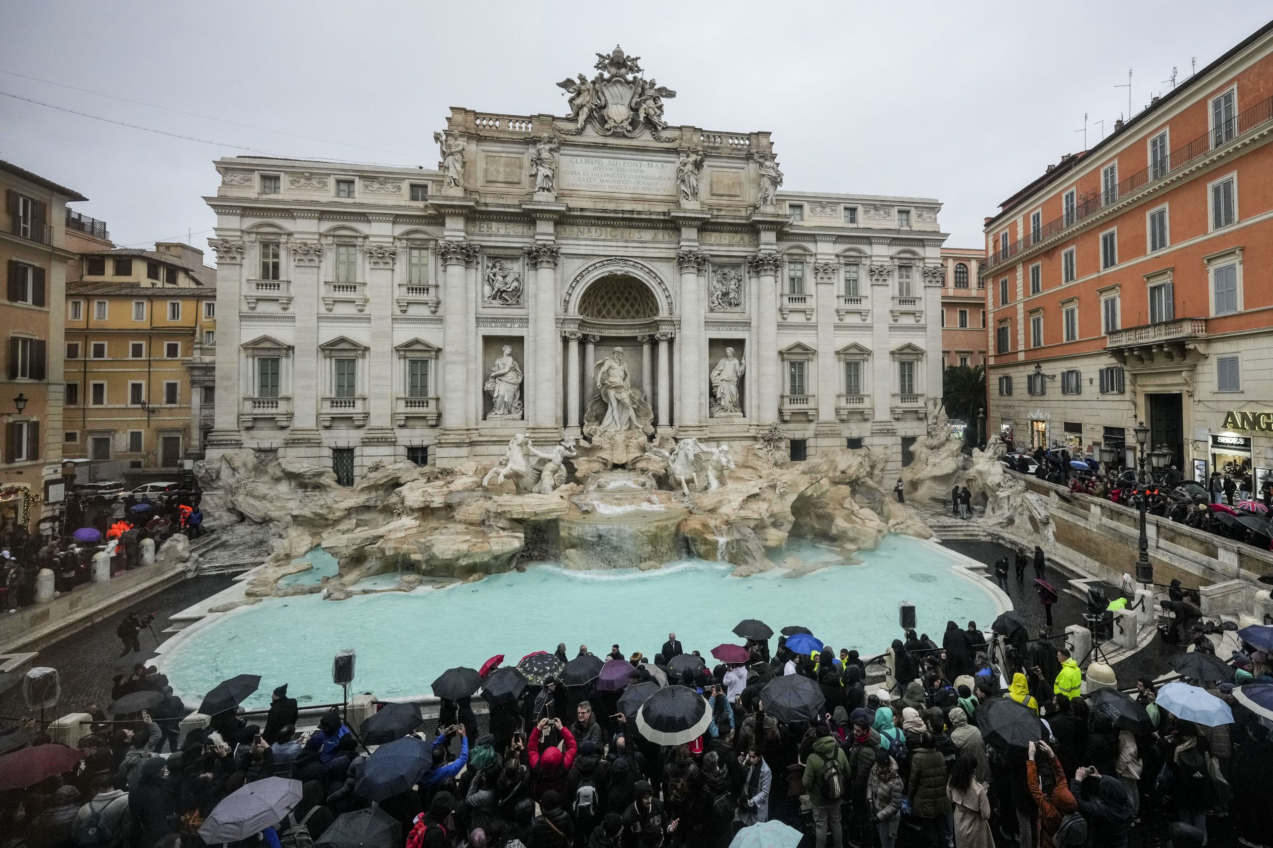 Rome’s iconic Trevi Fountain reopens after renovation work in time for ...