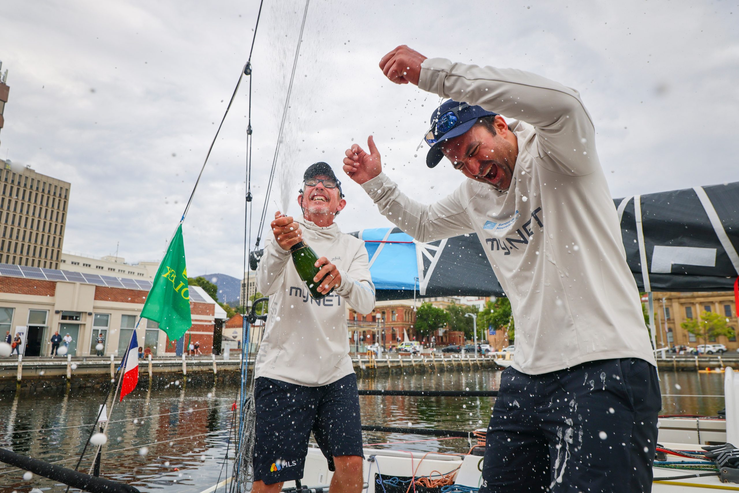 Two French sailors in a 35-foot boat are set to win handicap honors in ...